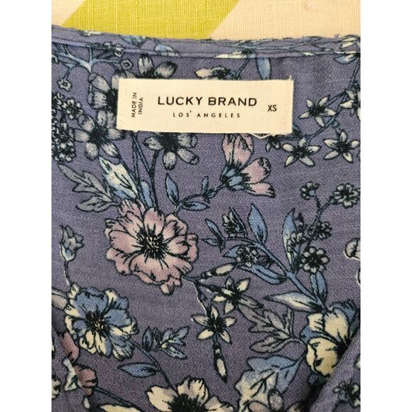 Lucky Brand Printed Peasant Mini Dress, Size XS - Picture 8 of 11